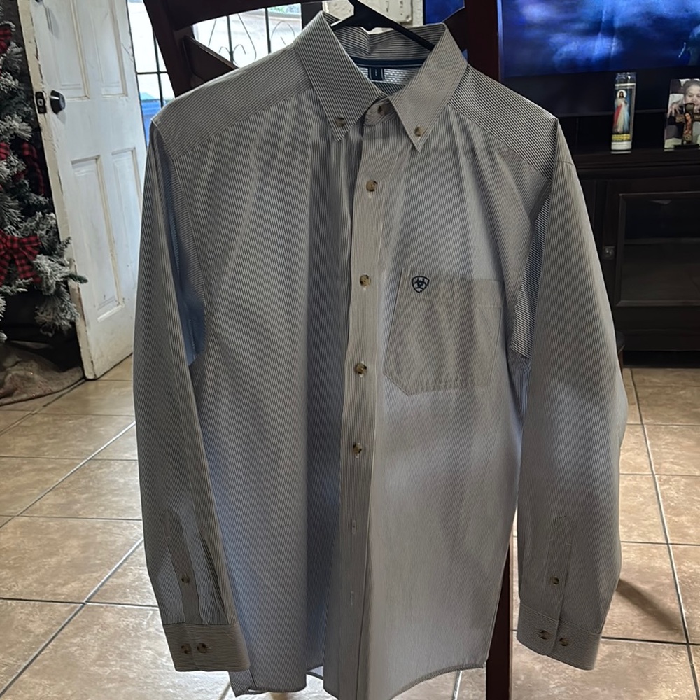 Ariat Blue Casual Button Down Shirt